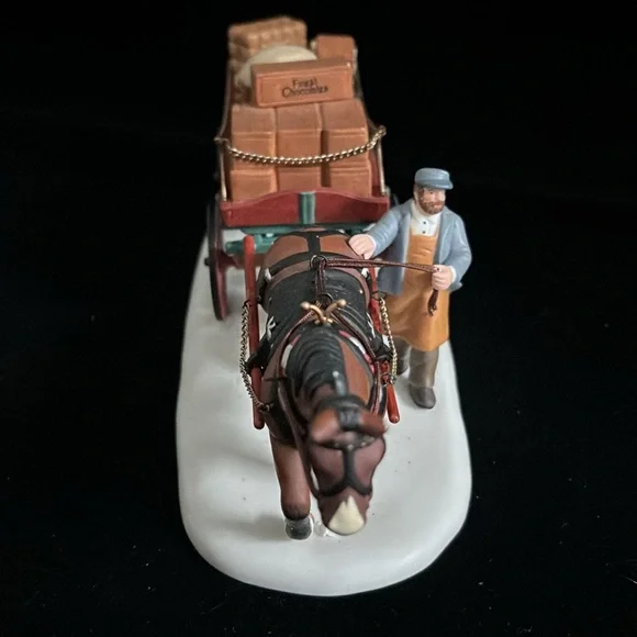 Department 56 Dickens Village Gourmet Chocolate Delivery Wagon - Picture 4 of 8